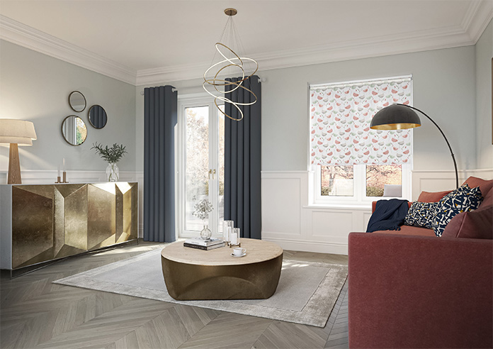 Watercolour Dandelions, Romantic Red - Twist&Fit Roller Blind - Image 7